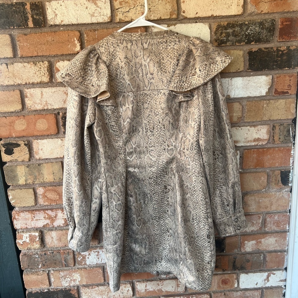Karlie Ruffle Python Print Snap Front Dress - Picture 8 of 10